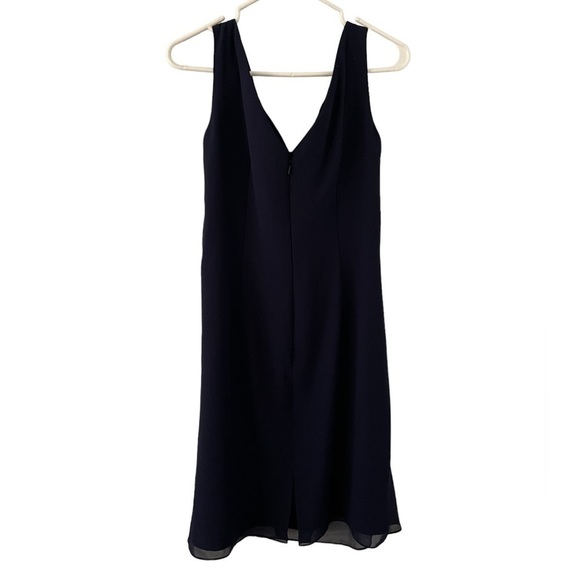 BILL Levkoff Navy Blue Chiffon Bridesmaid Dress size 12 - Picture 5 of 7